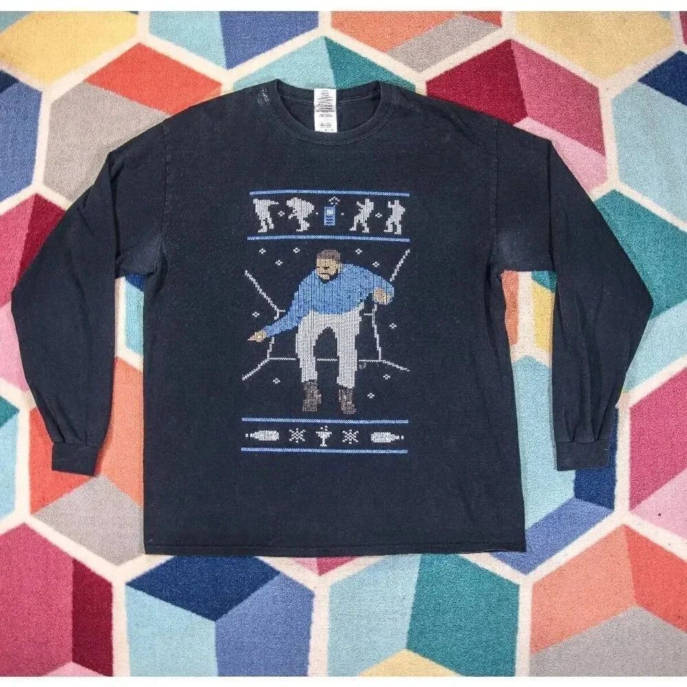 Drake Hotline Bling Crew Neck Graphic Print Sweatshirt‎ Size L